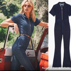 WeWoreWhat Denim Jumpsuit (Large)